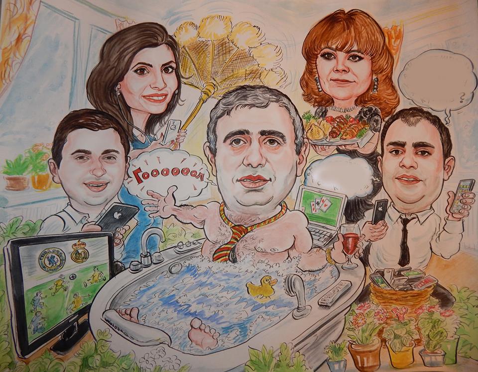 шарж на семью