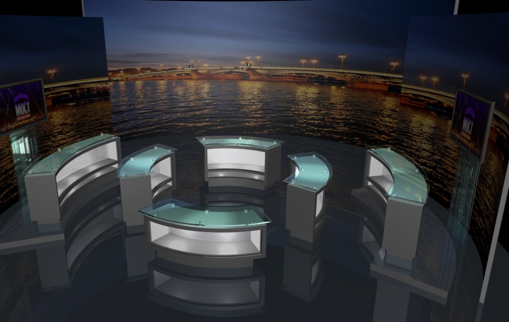 Декорация ток-шоу "Мост свободы" канал 100 СПб