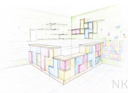 эскиз барной стойки