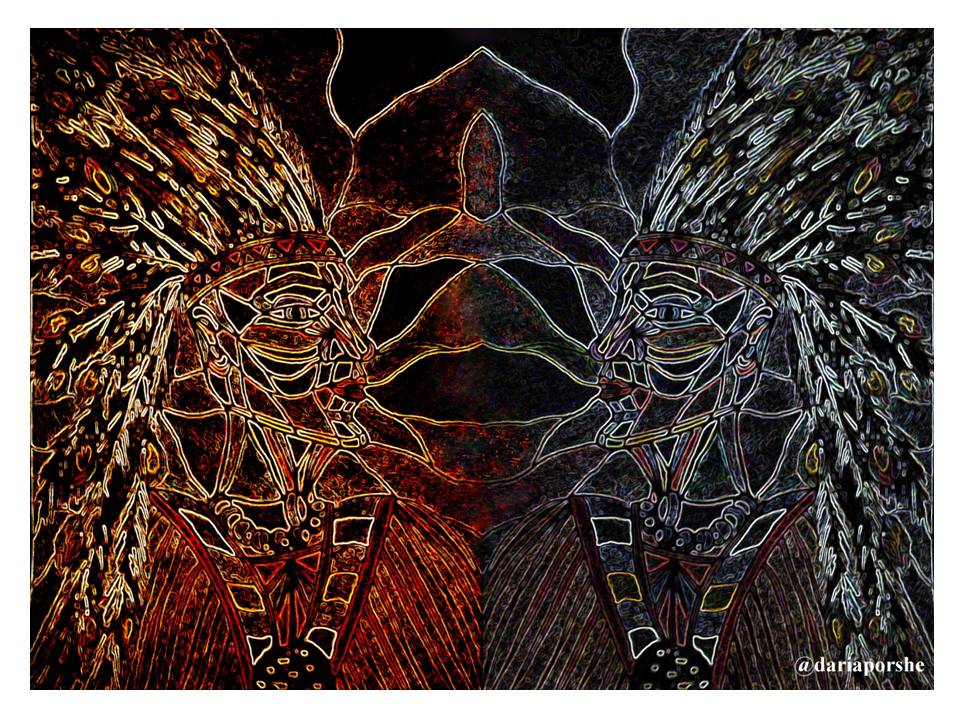 Декоративное панно "Индейцы"