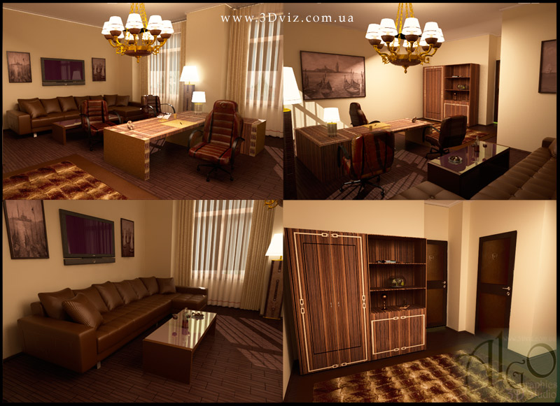 3D визуализация дизайна интерьера с мебелбю BEL AIR
