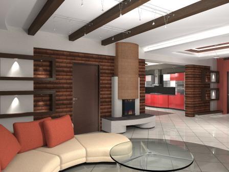 Гостиная  коттеджа