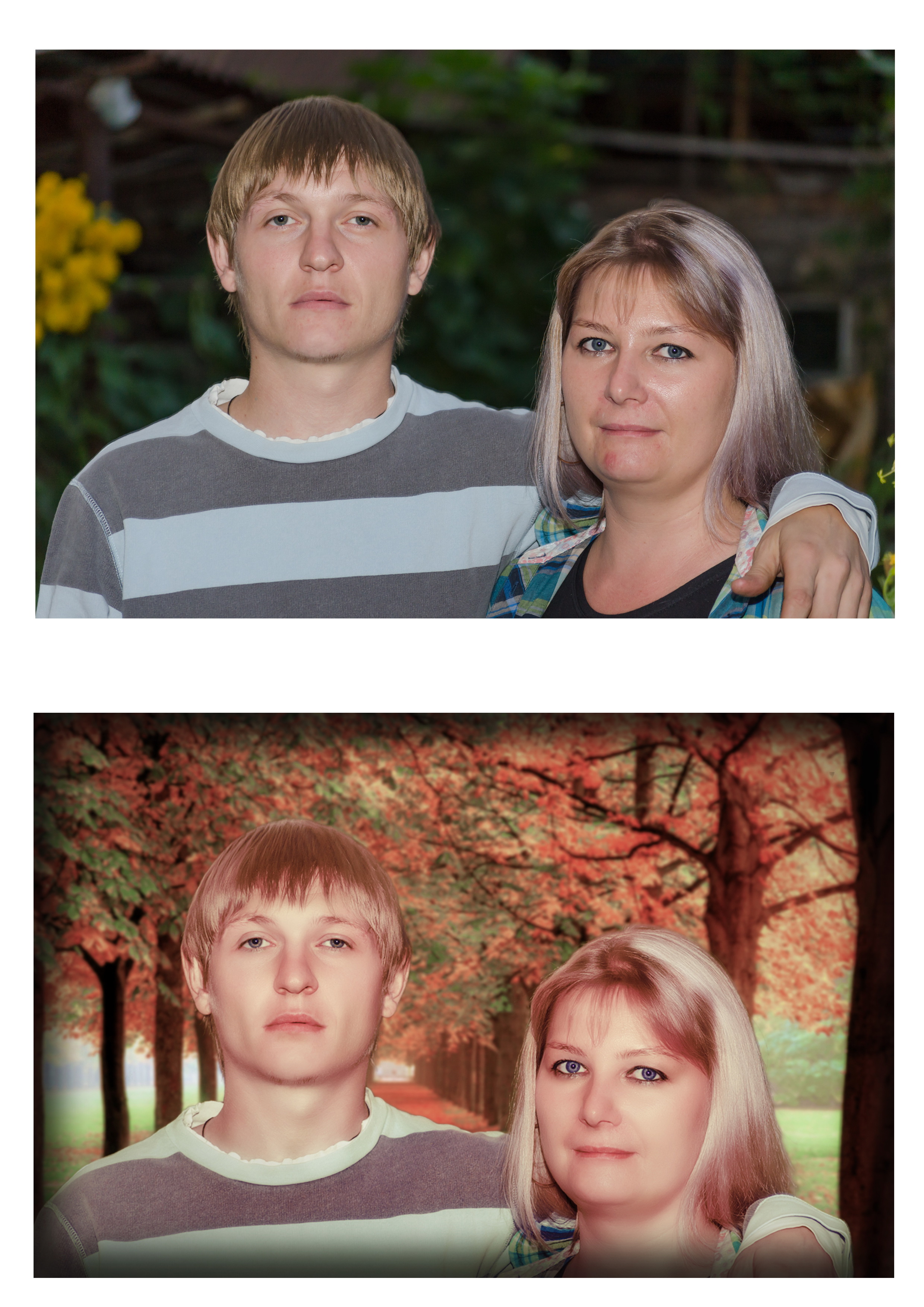 ретушь и замена фона