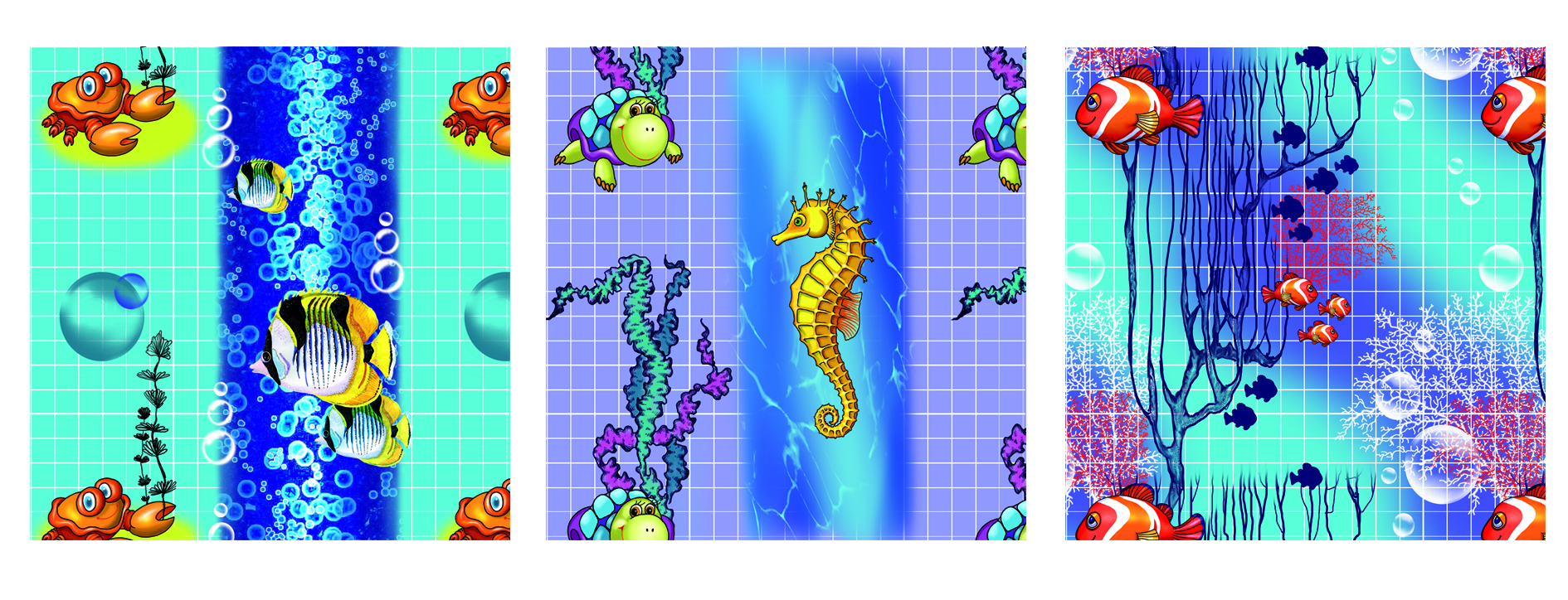 Ткань "Коралловые рыбы"