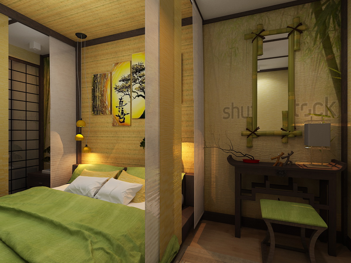 спальня в японском стиле