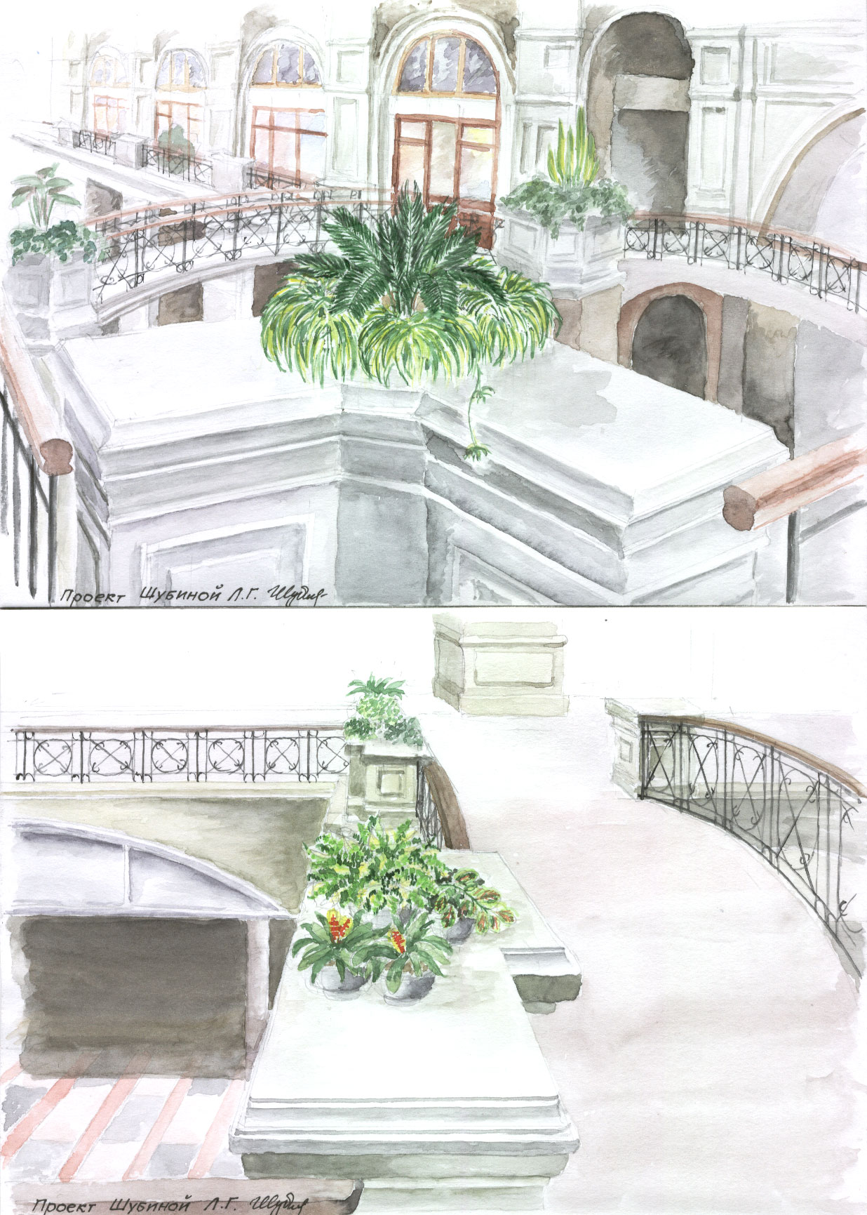 эскизы для зимнего сада