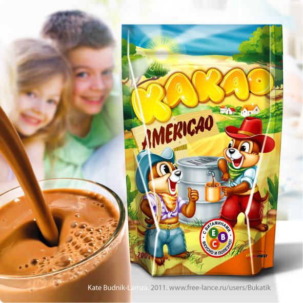 Дизайн упаковки для какао-напитка.