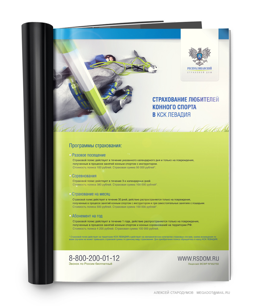 Рекламная полоса в журнал