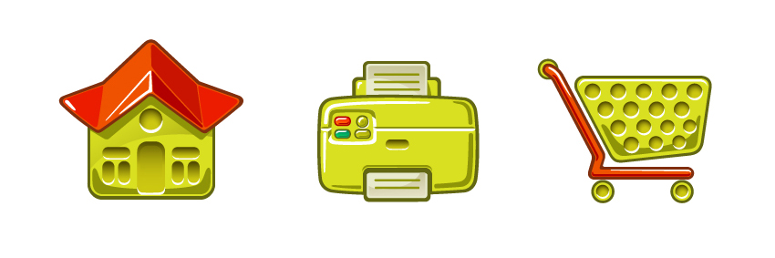 Фрагмент набора кнопок