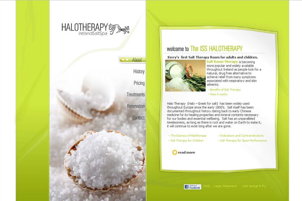 Сайт на flash для салона солевой терапии