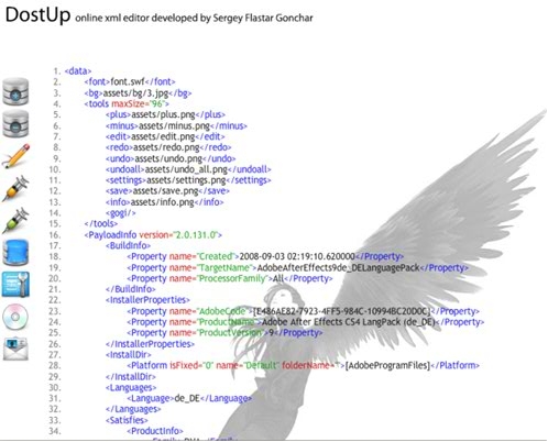 DostUp online xml editor (AS3)