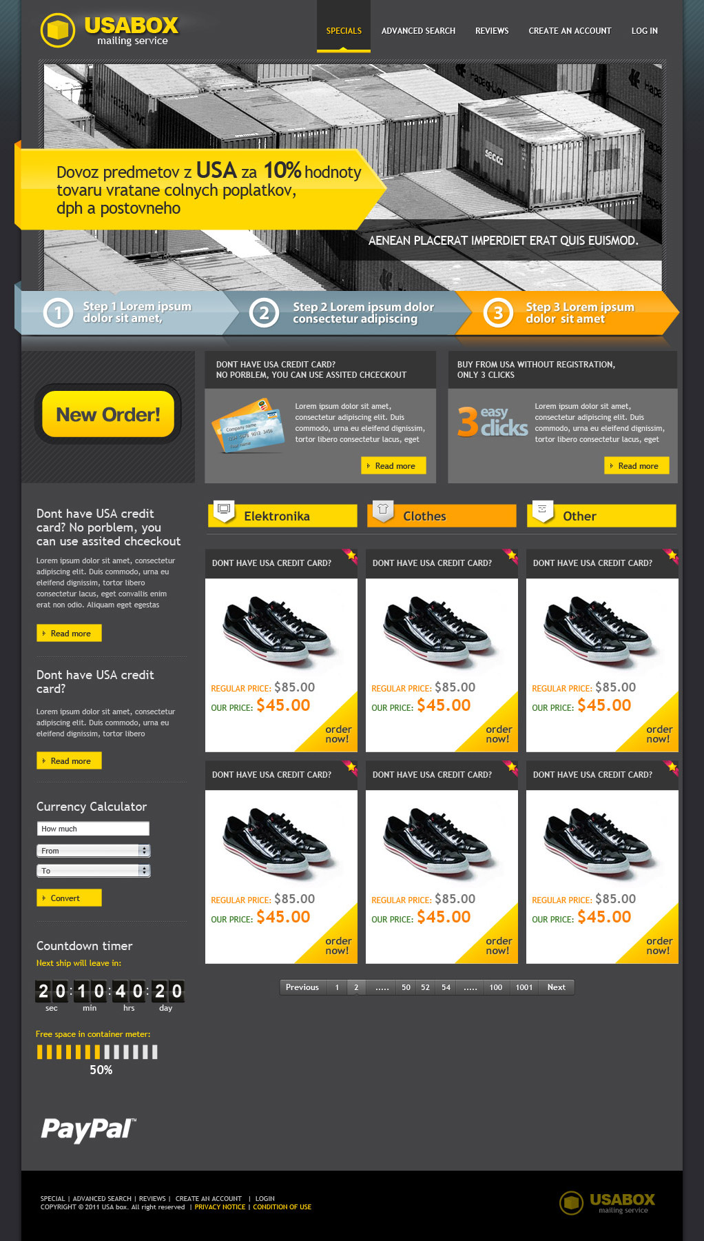 USA box mailing service