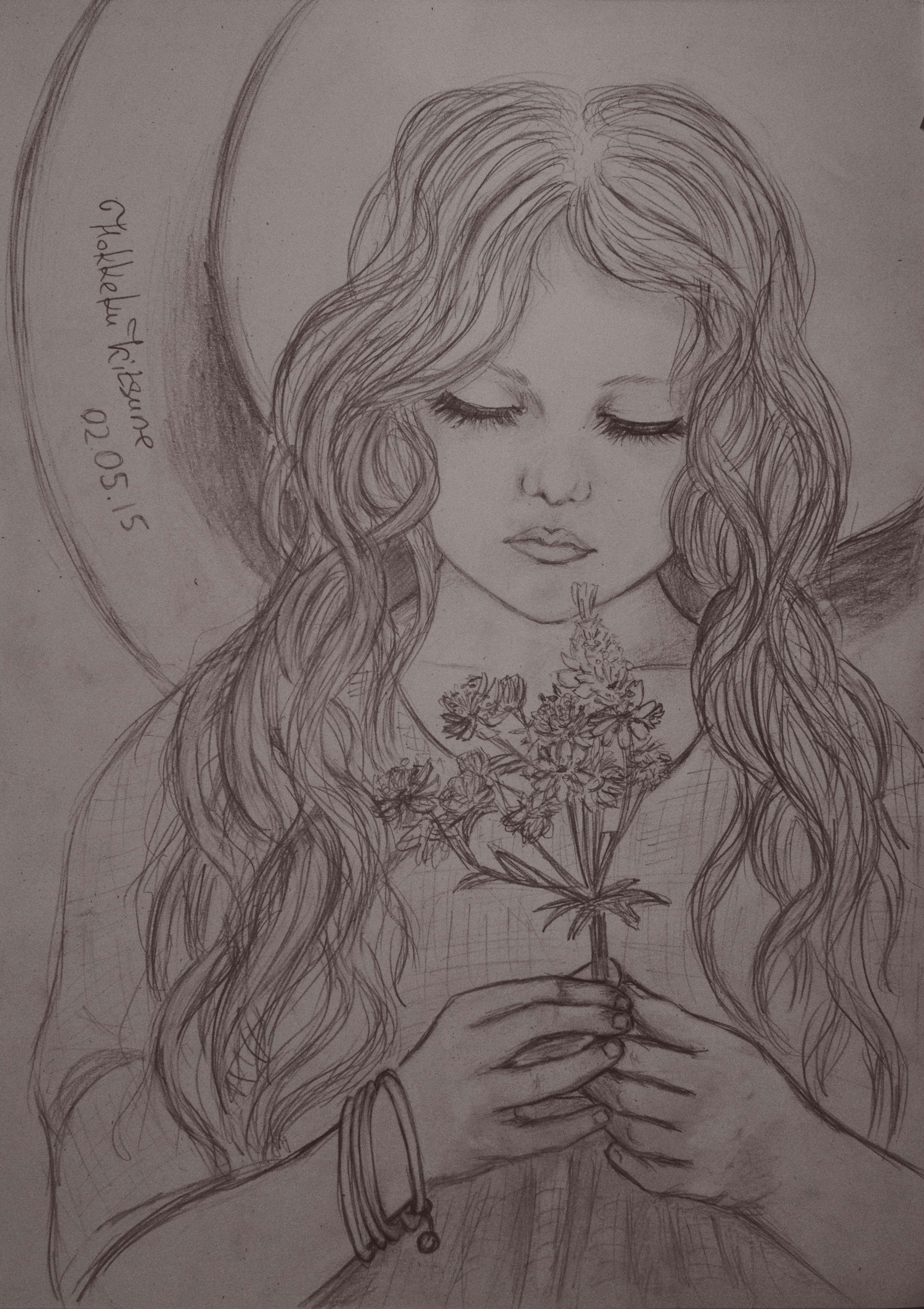 Девочка с цветами