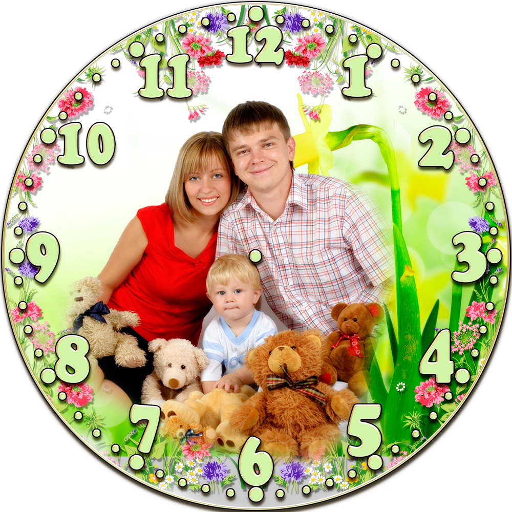 Часы с фотоколлажем