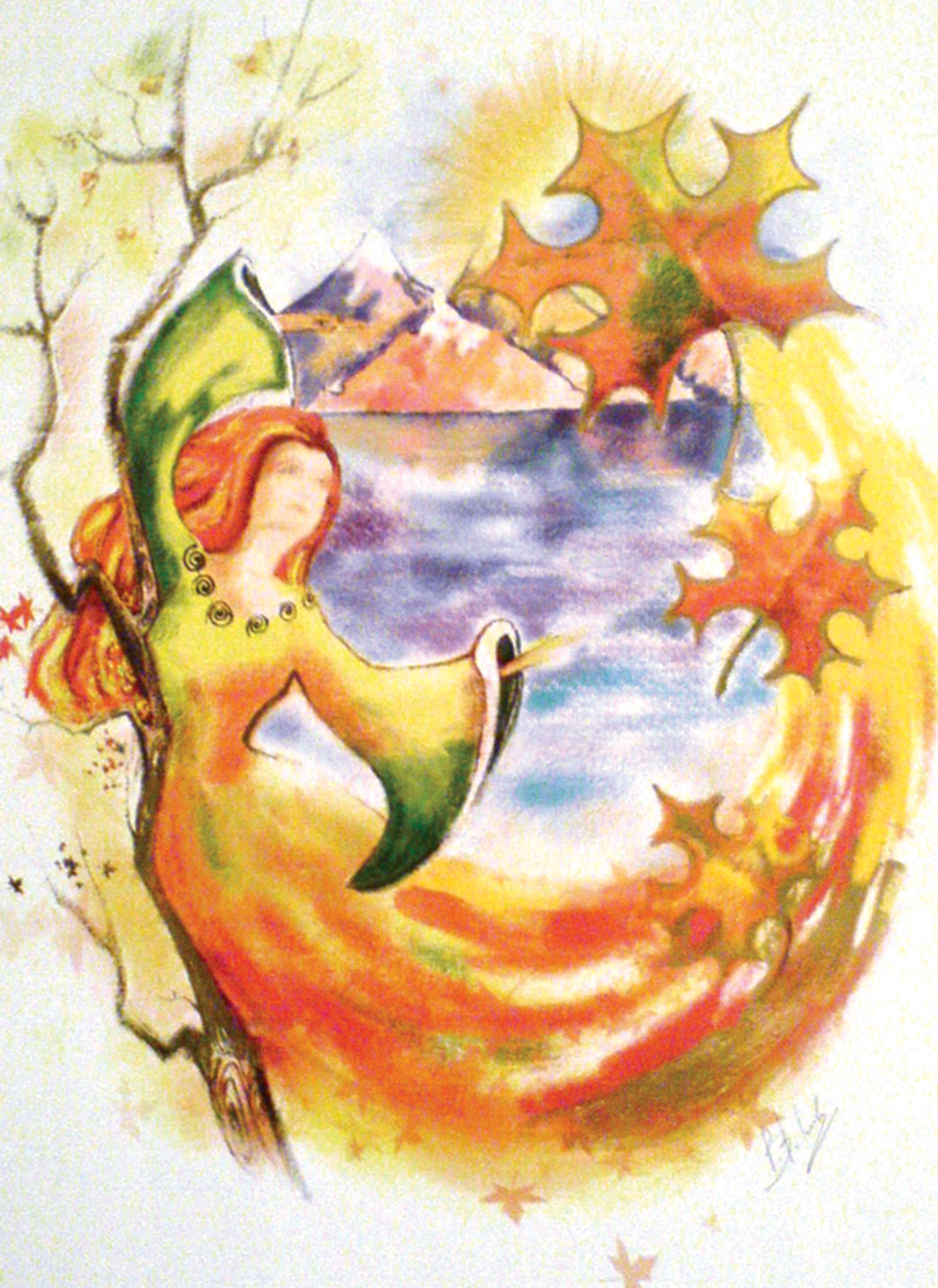 рисунок для календаря осень