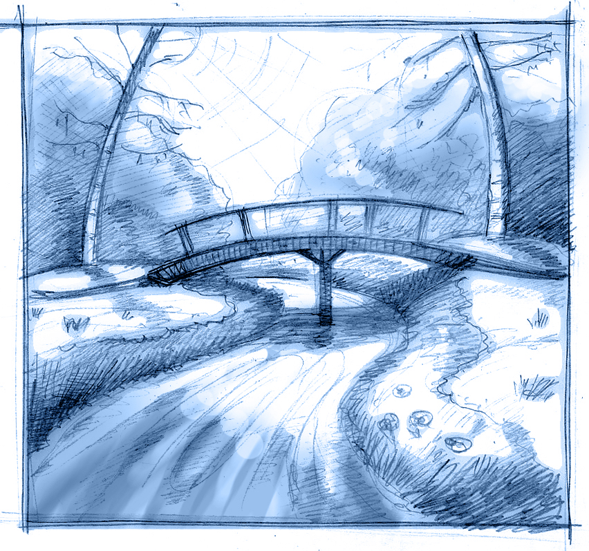 Эскиз к вкладу "Весенний" для Балтинвестбанка