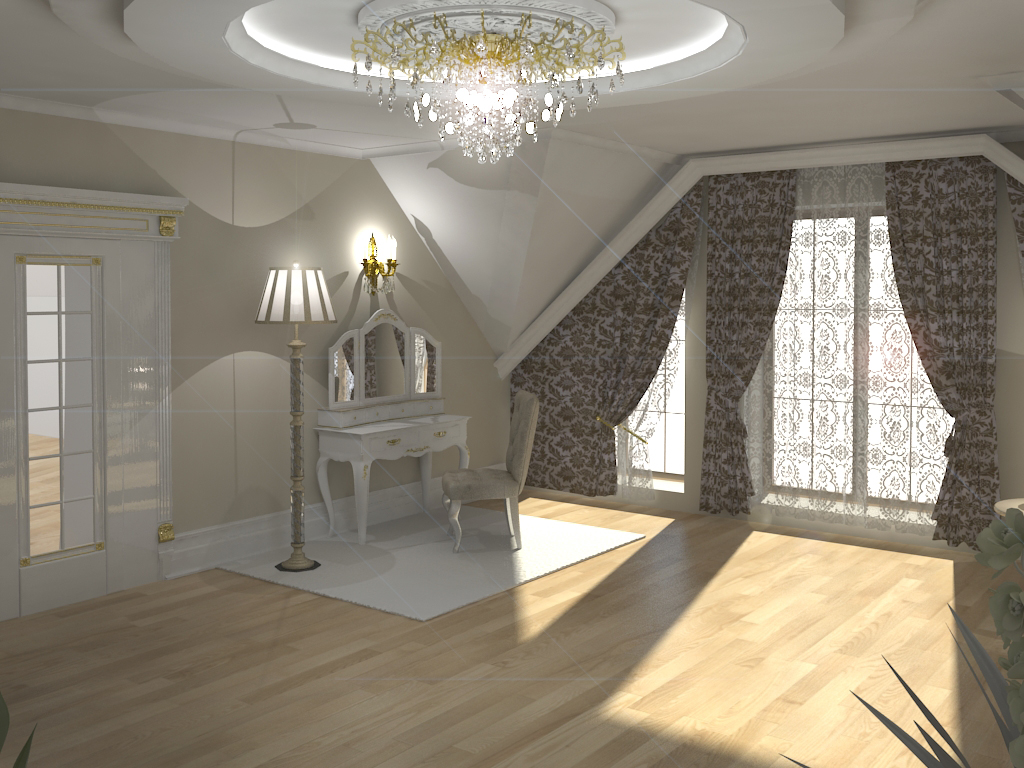 Разработка интерьера зала при спальне ( по желанию заказчика)