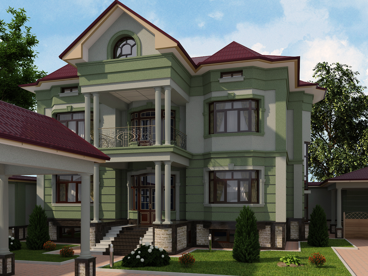 Фасад коттеджа