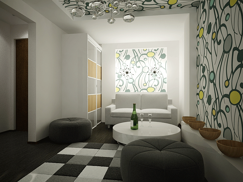 Комната в современном стиле.