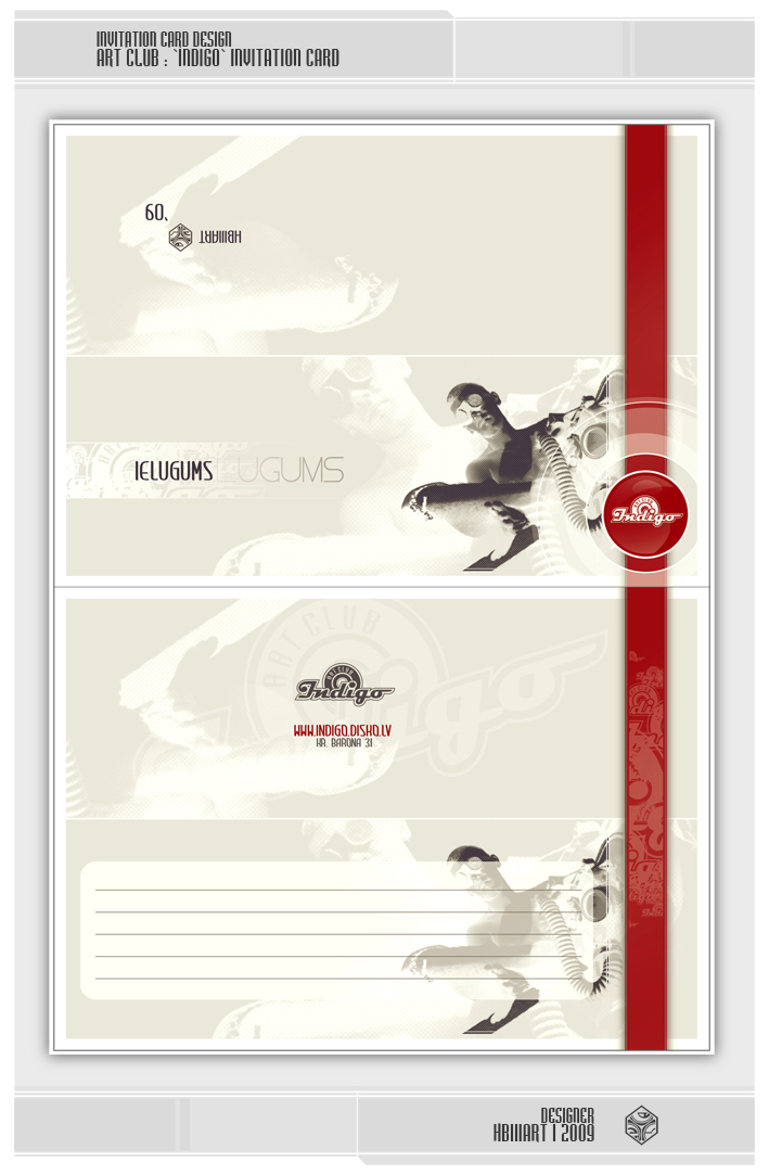 ART CLUB "INDIGO" INVITATION CARD