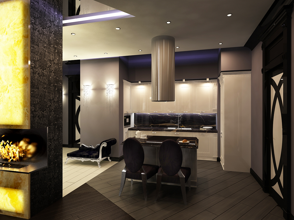 ЖК "Алые Паруса". Гостиная-кухня