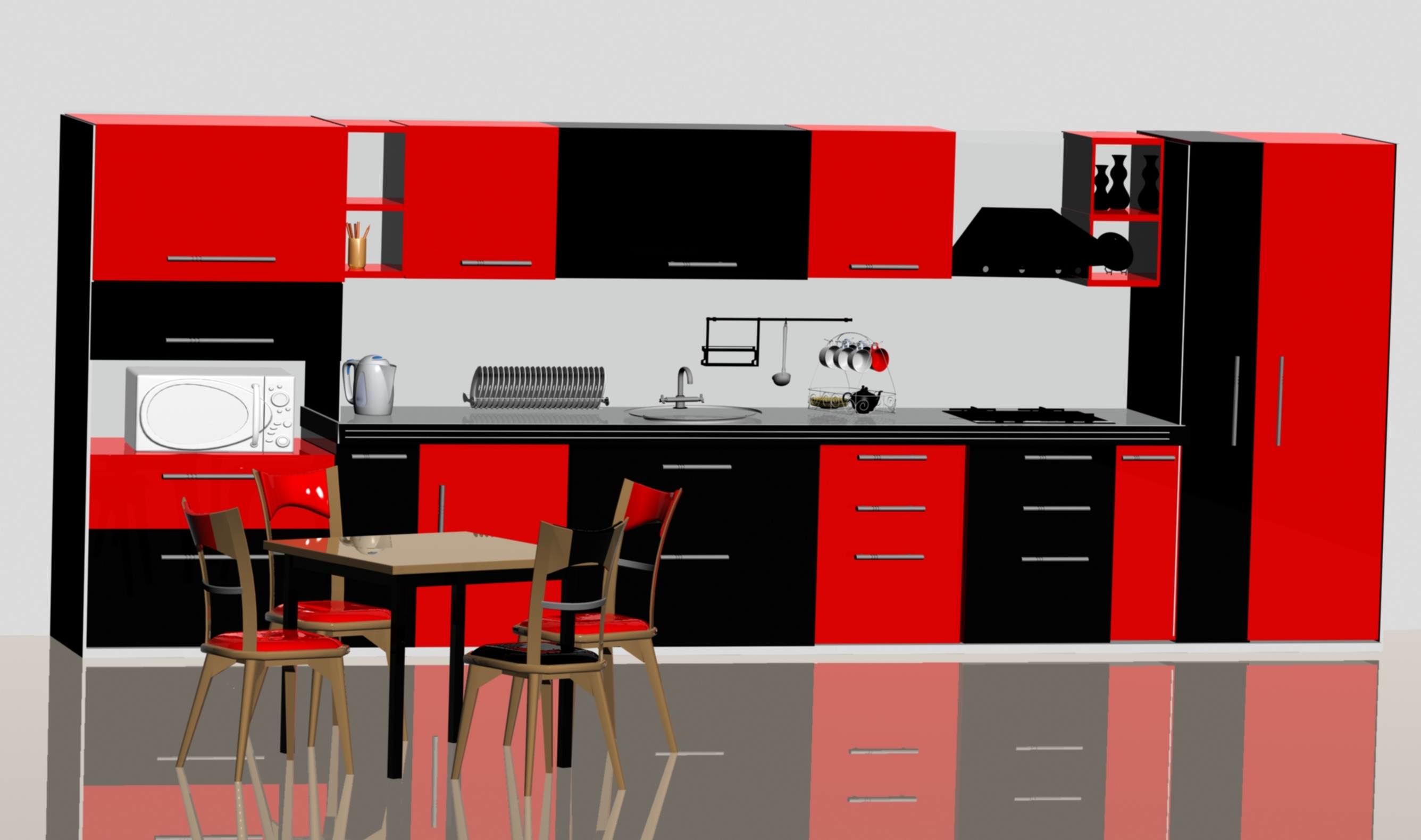 кухня прямая