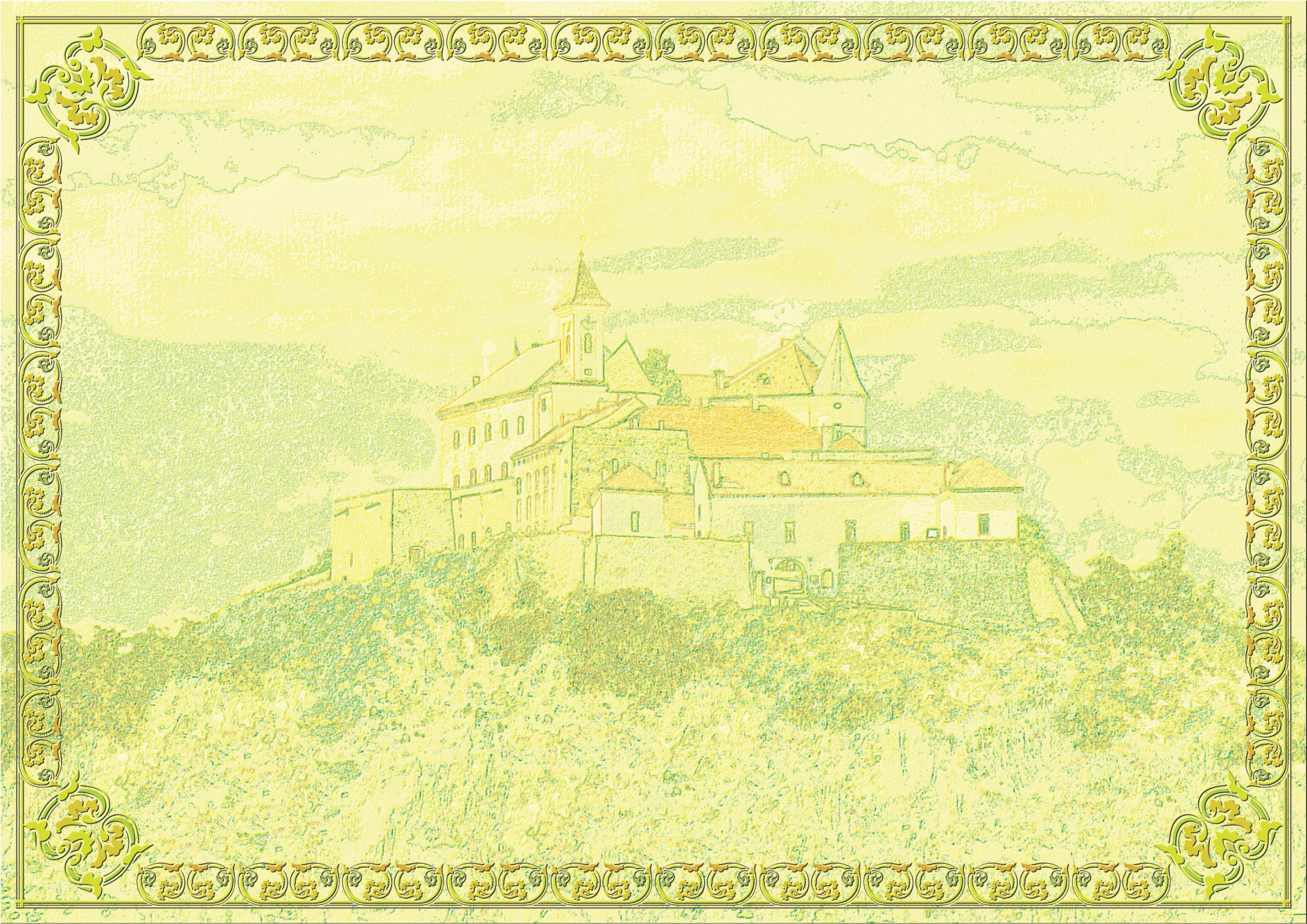 форзац фотоальбома "Замки Закарпатья"