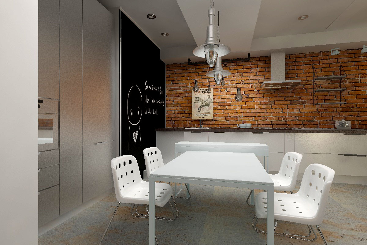 кухня в стиле "индастриал"