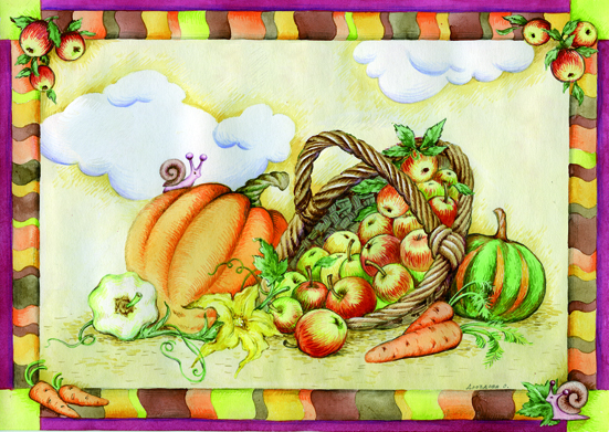 Рисунок к теме "Сад-огород"