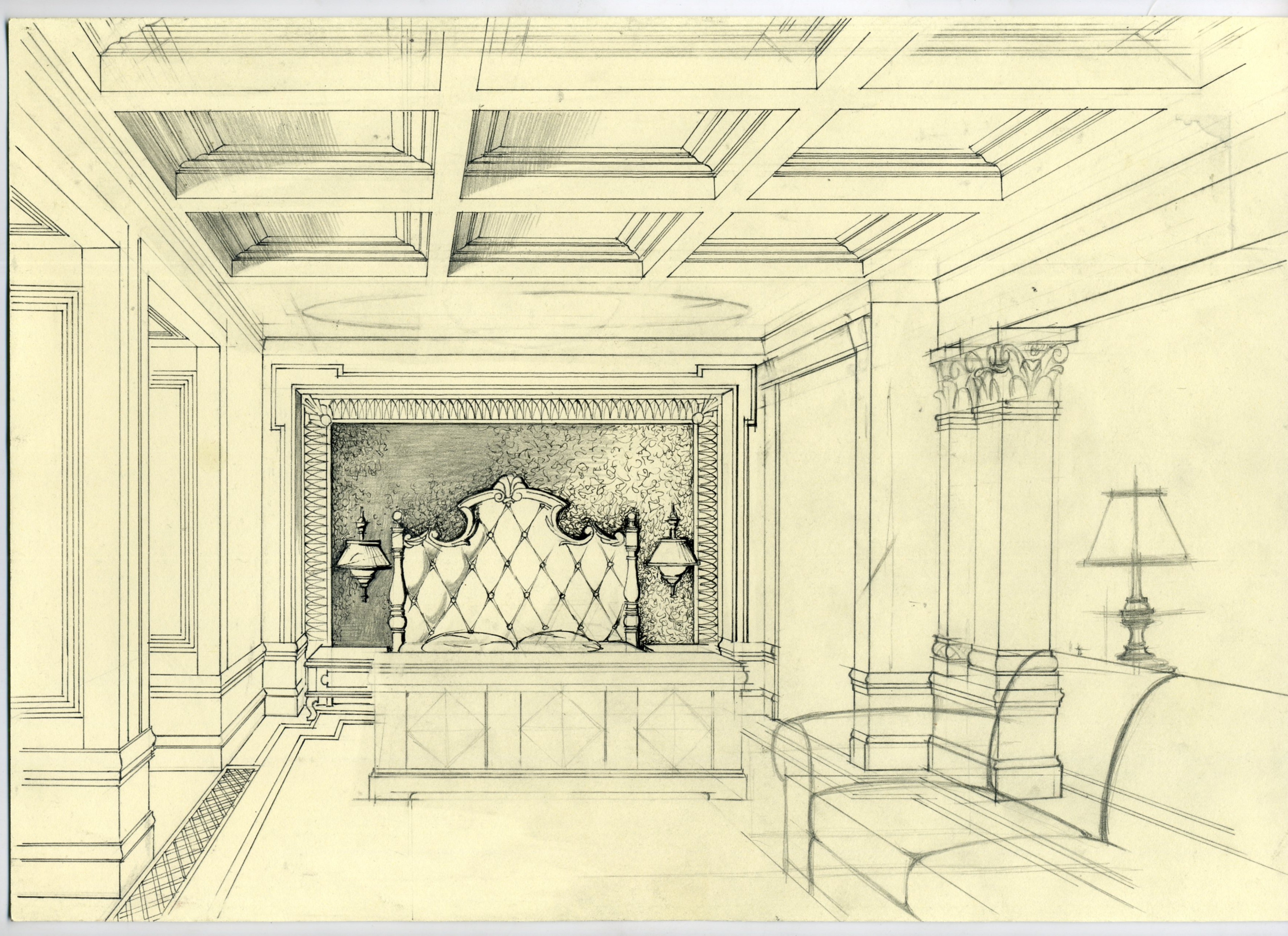 набросок интерьера