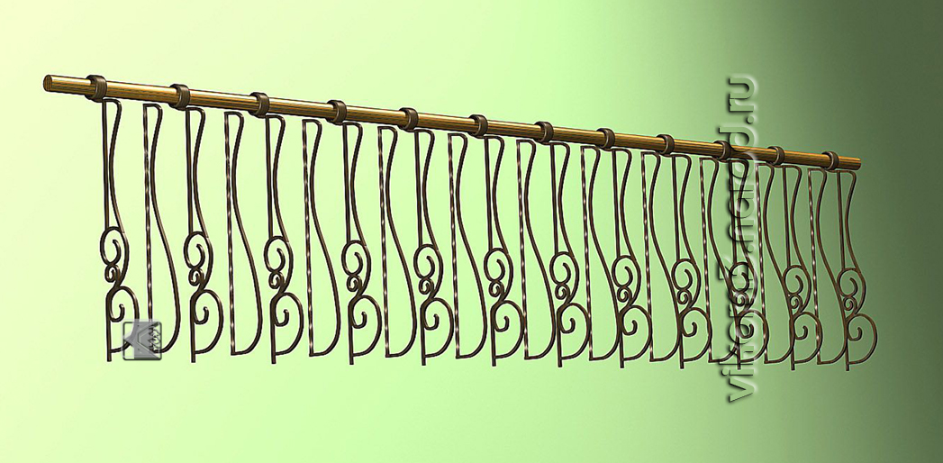 Макет ограждения для балкона