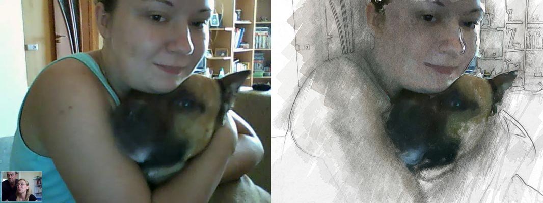 обработка фото "под аквпрель"