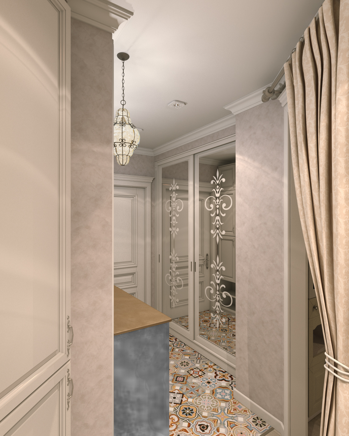 Квартира в стиле "Французская классика". Прихожая