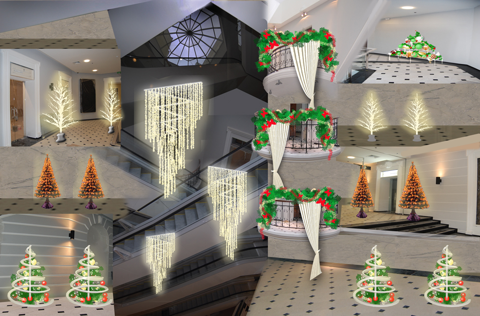 проект праздничного оформления. торговый центр "Опера пассаж&quot