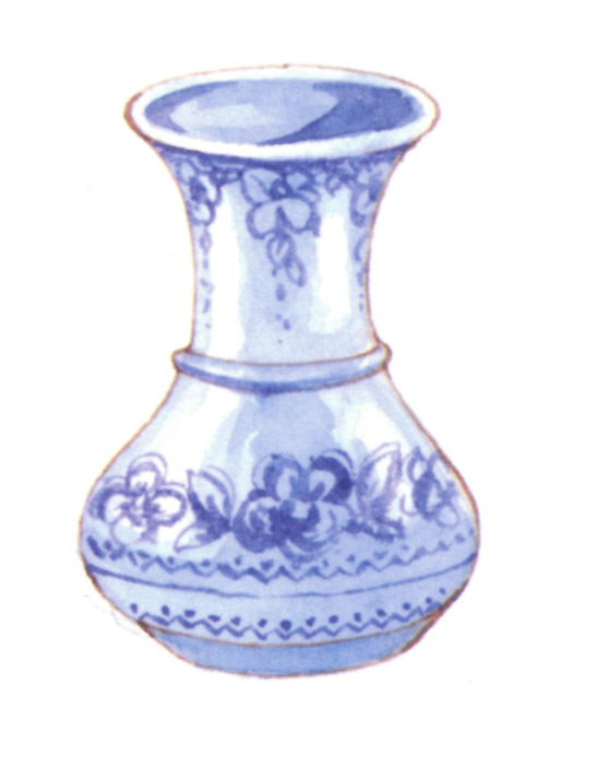 акварель "ваза"