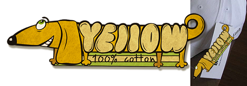 Иллюстрация на этикетку "Yellow dog"