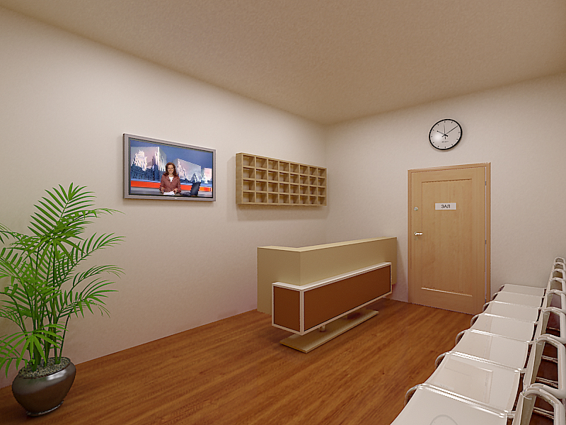 проект спортивного центра. ресепшн