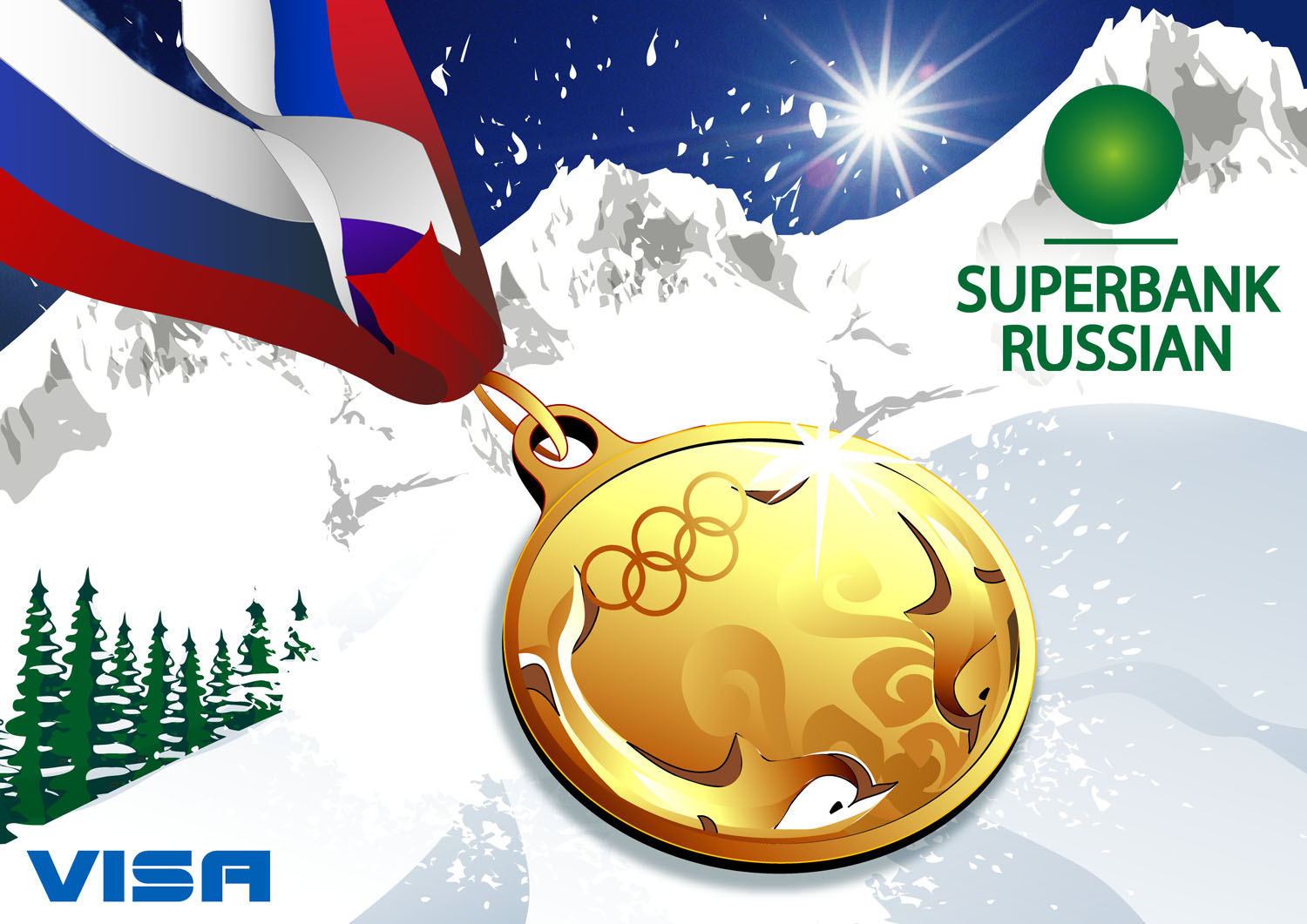 Карта на конкурс "Дизайн карты Сочи 2014" для Сбербанка