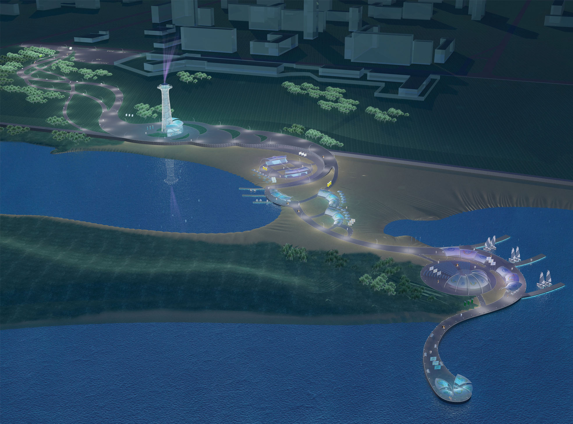 Проект зоны отдыха на набережной "Речные Пески"  г. Набережн