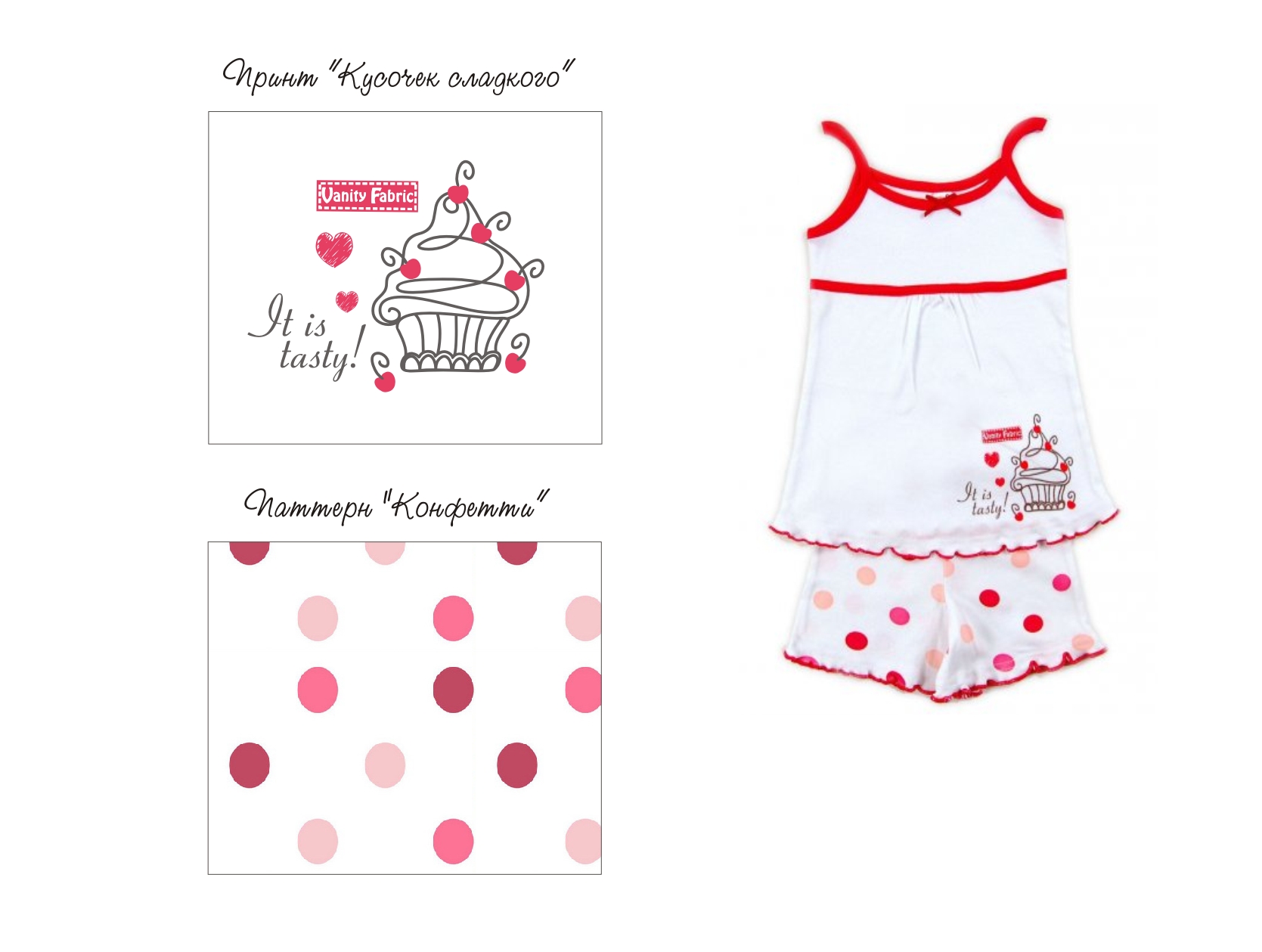 дизайн "Кусочек сладкого"для молодежного домашнего комплекта