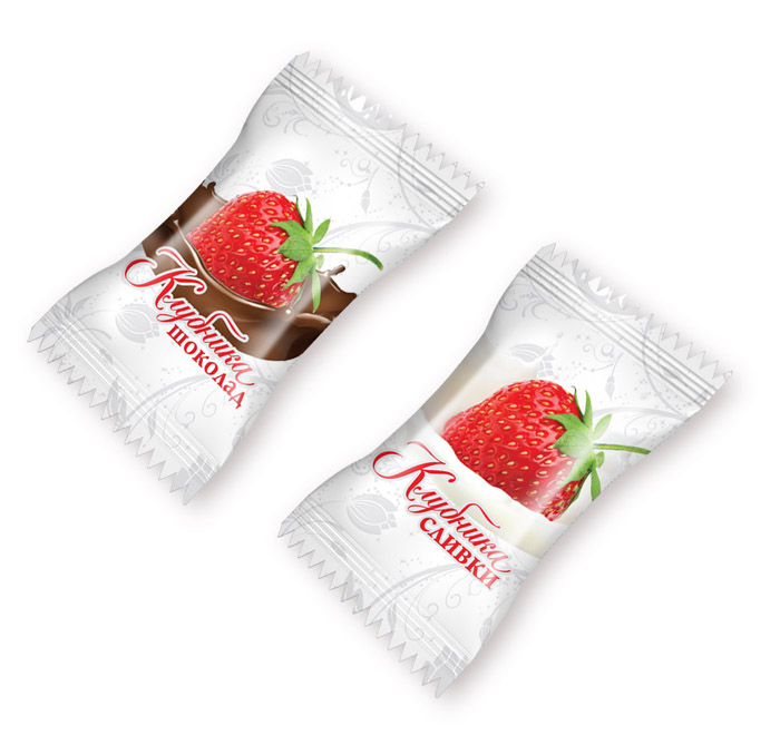 Дизайн фантика "Клубника сливки шоколад"