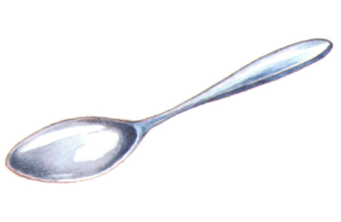 акварель "ложка"