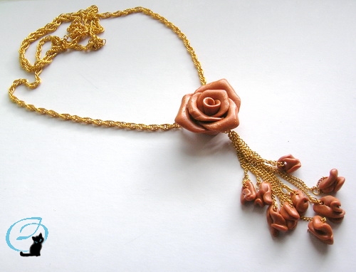 колье "роза"
