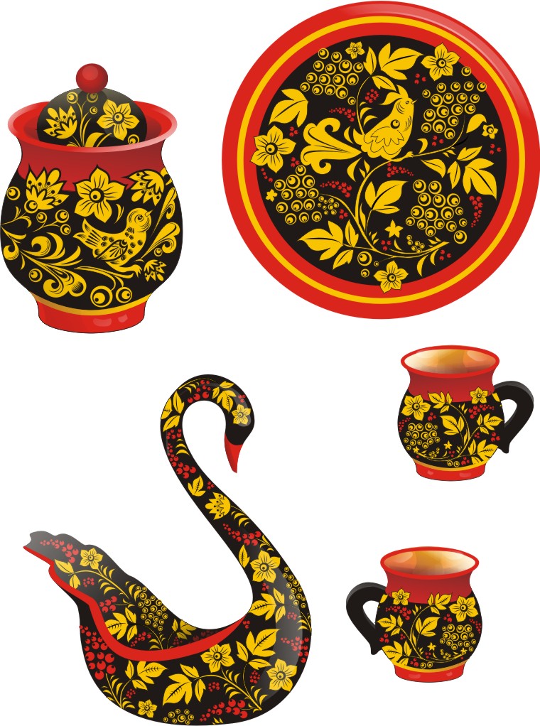 посуда "хохлома"
