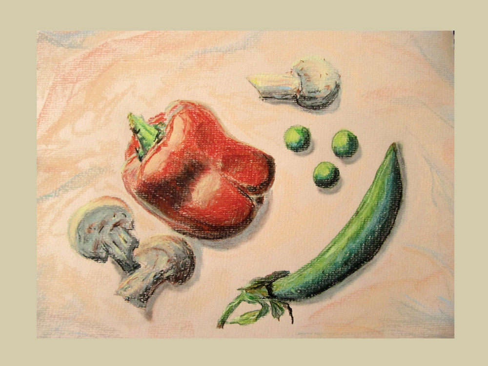 Перцы, грибы, горох