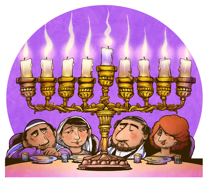 "Ханука"-реклама для водки Еврейский стандарт в Maxim