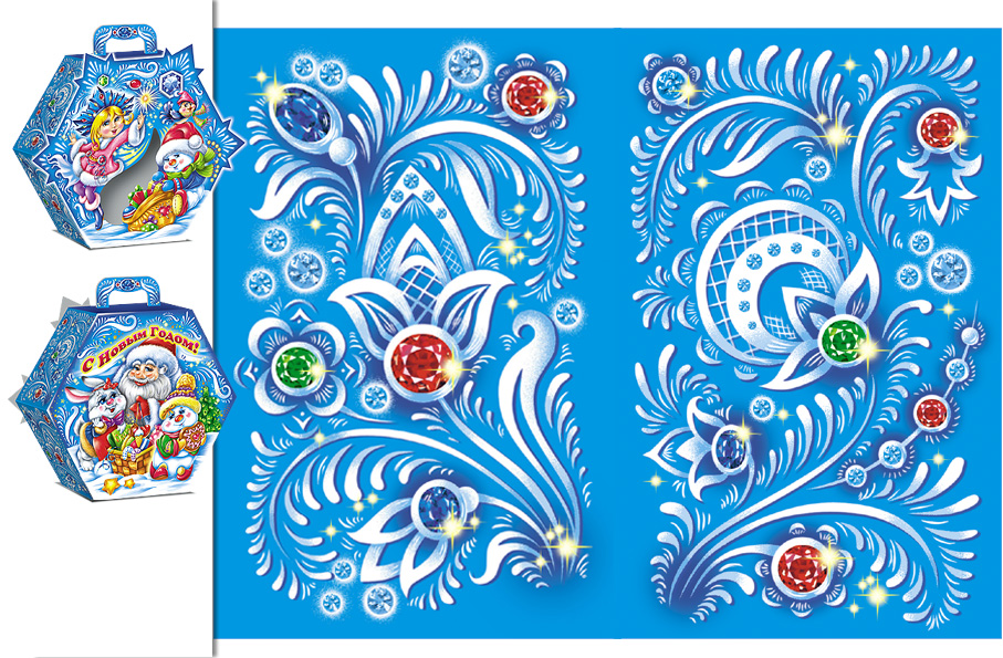 новогодняя упаковка Снежинка (3)