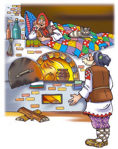 Иллюстрация к сказке "Златая рыбка"