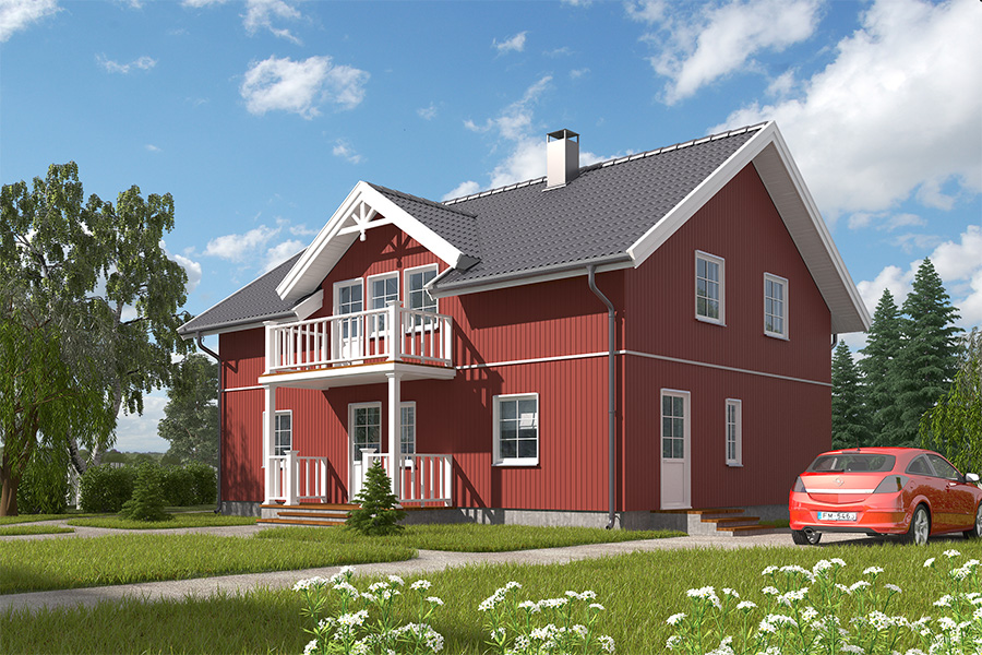 Визуализация каркасного дома