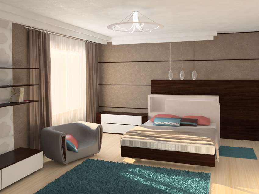 Интерьер спальной комнаты